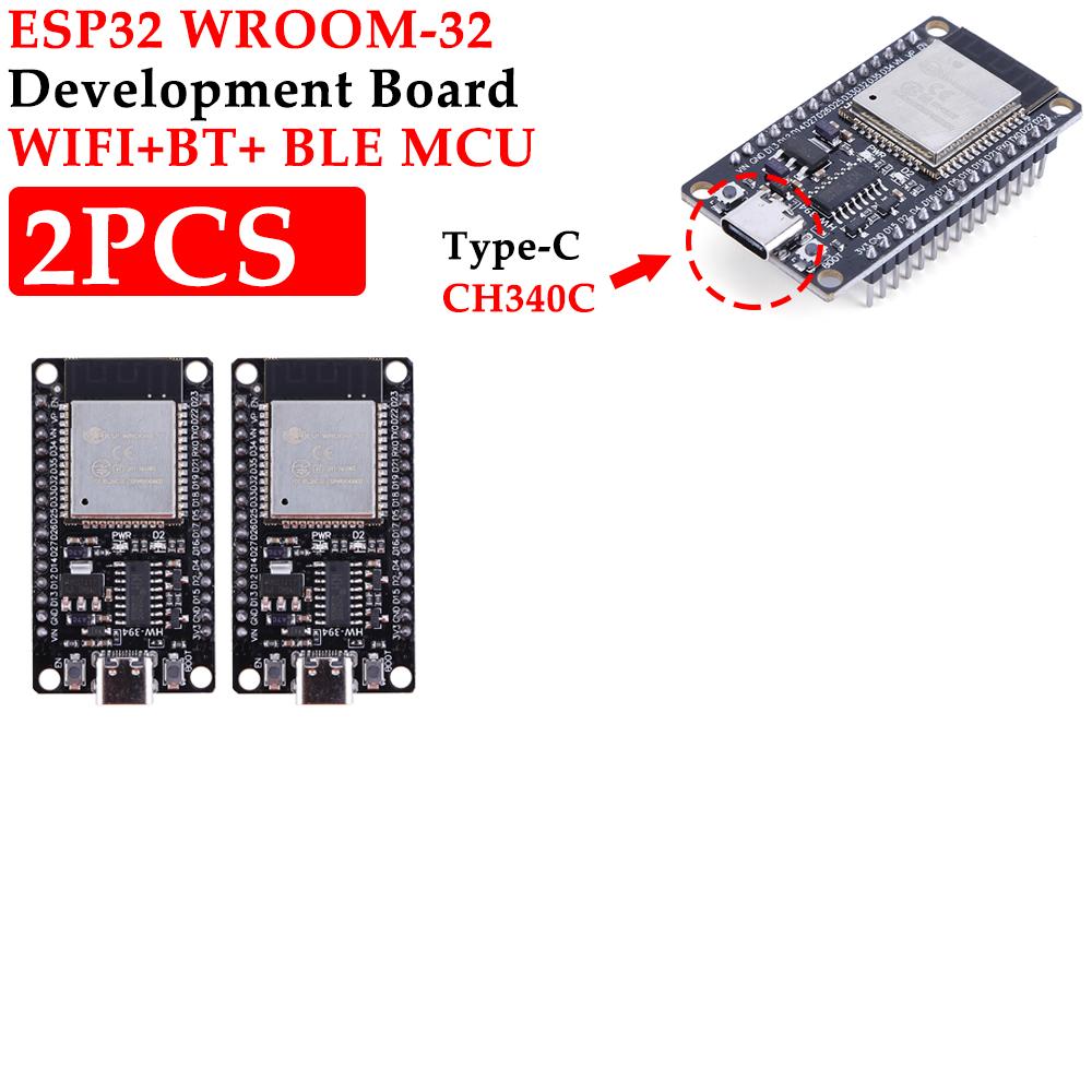 Плата разработки ESP32 WROOM-32 USB CP2102/ TYPE-C CH340C WiFi+Bluetooth Сверхнизкое энергопотребление Двухъядерный беспроводной модуль