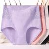 Women Panties High Waist Solid Color Soft Breathable Plus Size Lady Underpants Briefs Underwear