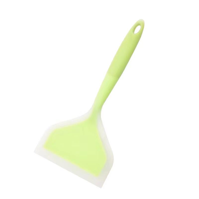 High-Temperature Resistant Silicone Wide Mouth Frying and Pancake Spatula – Translucent Tamagoyaki Shovel Kitchen Utensil