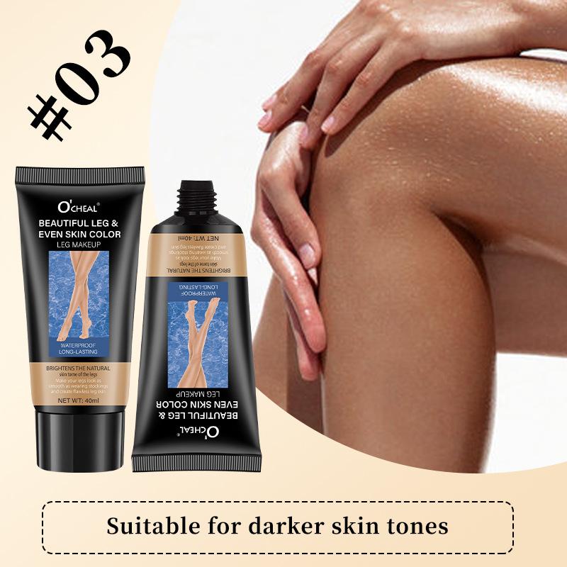 OCHEAL Leg Makeup Lotion Long-lasting Water-resistant and Anti-transfer Concealer Even Skin Tone Wheat Tan Brown Liquid Foundation