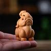 1 шт. Резная деревянная фигурка слона, милая статуэтка слона, декоративное украшение, декор для дома, рабочего стола, автомобиля