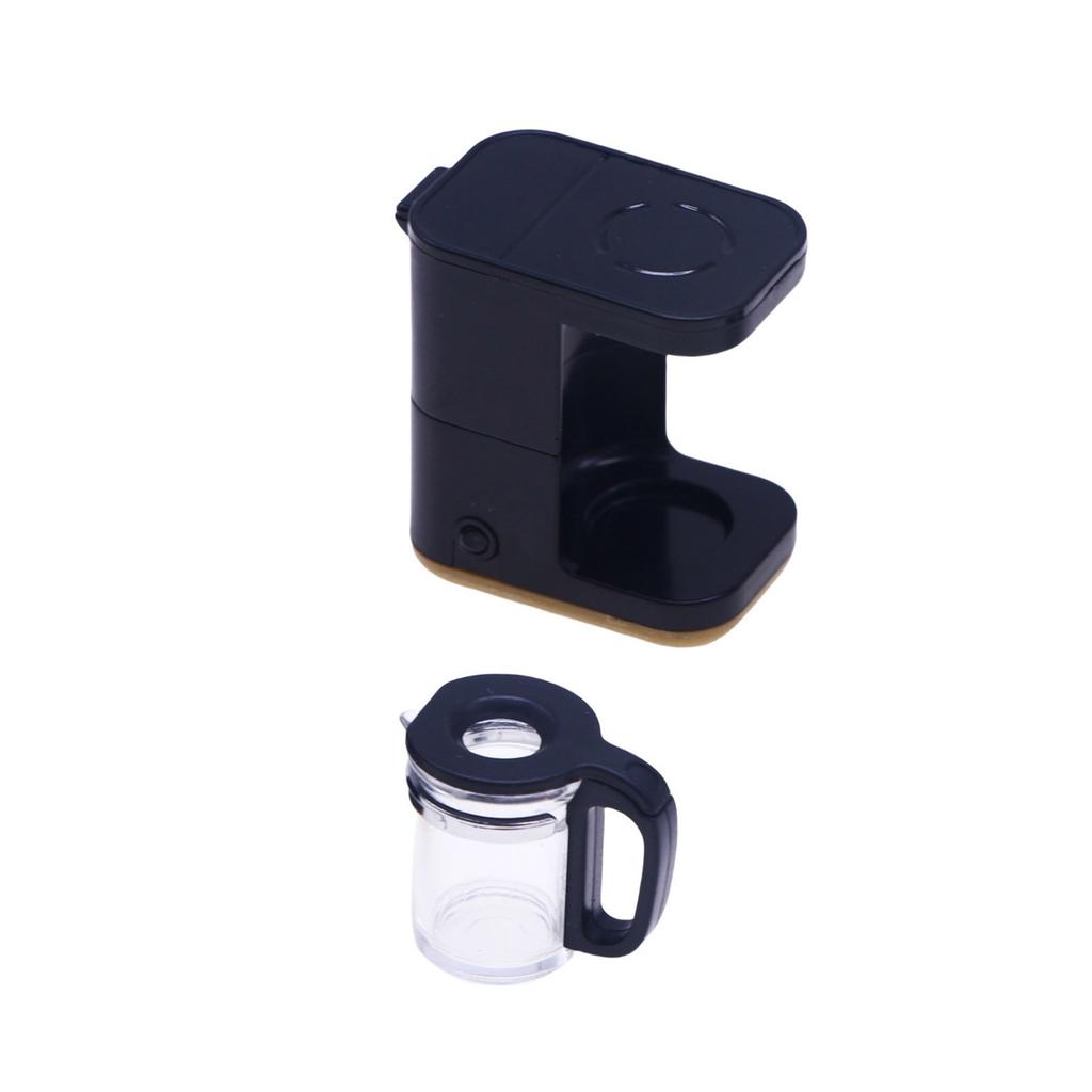 1:12 Scale Coffee Machine Coffee Maker Rotend-Play Kid Cookware Kitchen Realistic Double Houses Cooking Cookware