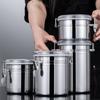 Герметичный контейнер для хранения продуктов из нержавеющей стали, герметичная банка для сухофруктов, сухого молока, чая, средний размер, 1300 мл
