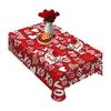 Valentine's Day Tablecloth Love Heart Tablecloth Rectangular Square Romantic Table Cover for Anniversary Wedding Party