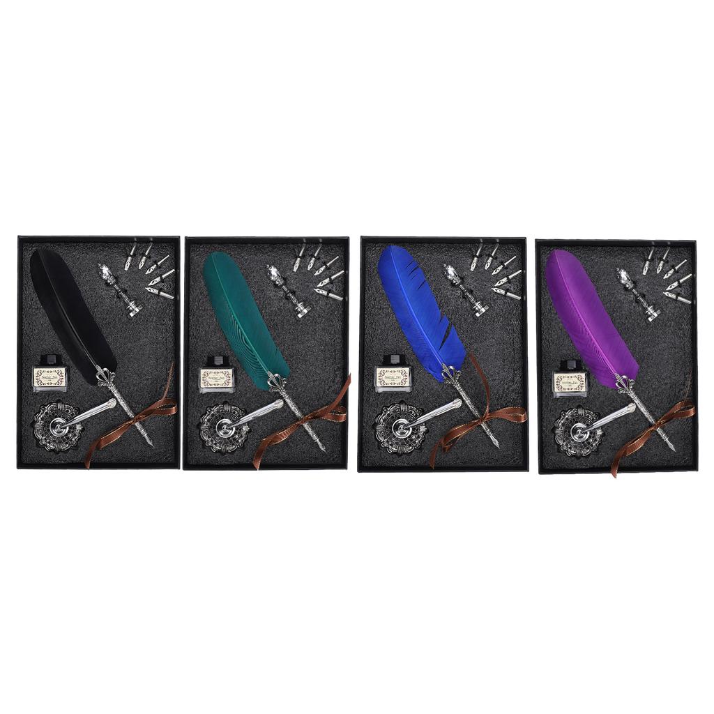 Набор гусиных ручек для письма, штамп для учеников и учителей, старинная каллиграфия, винтажный подарок