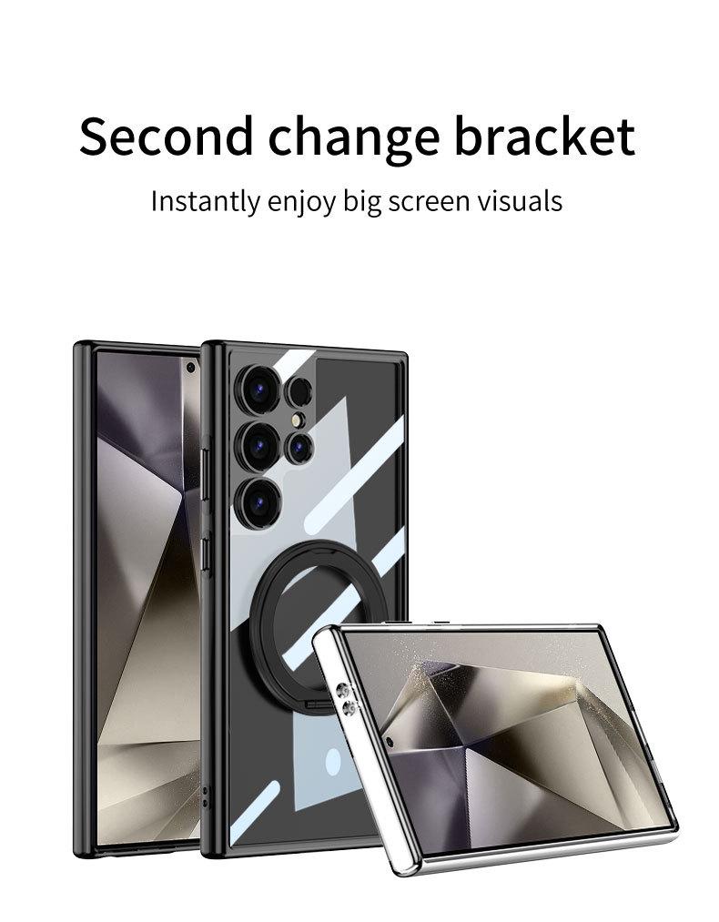 Беспроводная зарядка Samsung S24 Ultra Чехол для телефона с магнитным вращающимся держателем