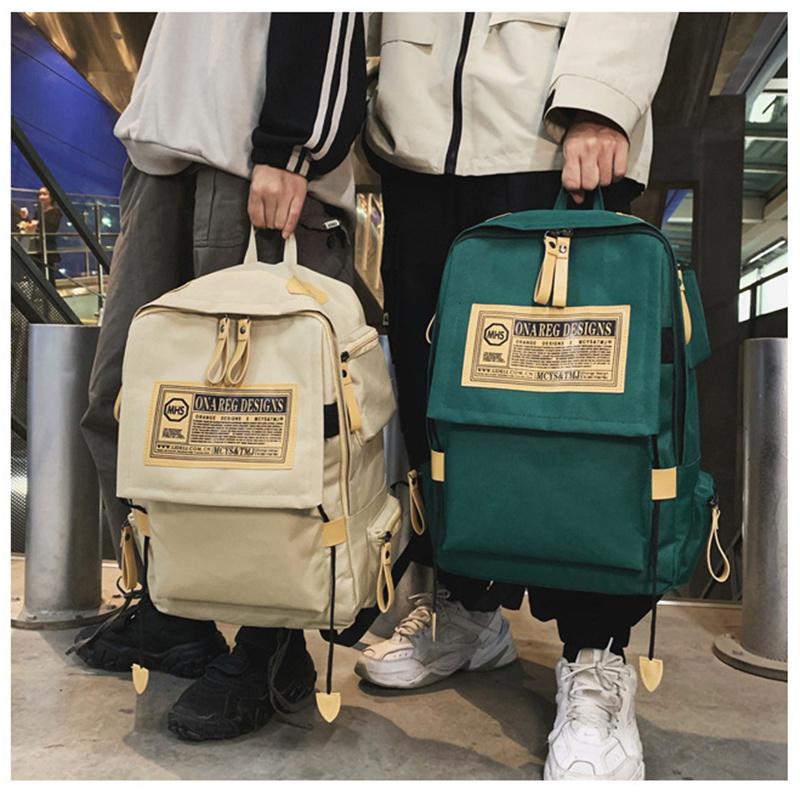 Рюкзак для средней школы, простой школьный рюкзак из хлопка и холста, прочная дорожная сумка для мальчиков и девочек