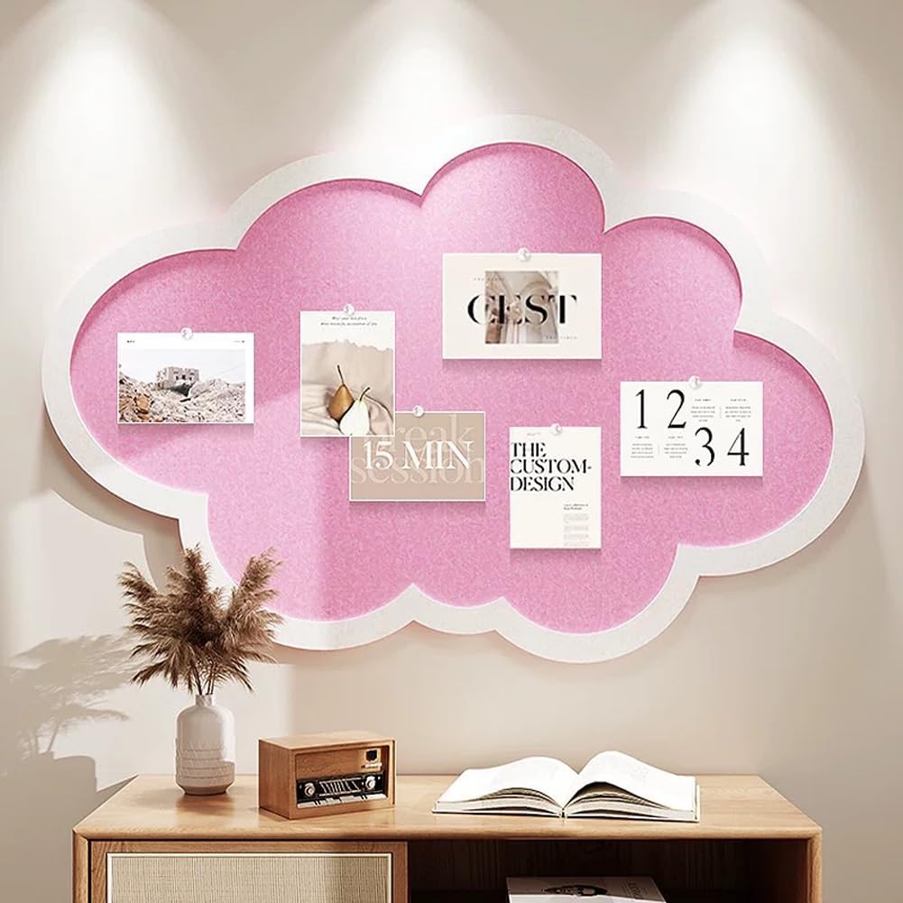 Cute Bulletin Board for Wall Cloud Shape Cork Notice Board with Pushpins Self Adhesive Felt Memo Board Wall Decoration for Office Home School Camel
