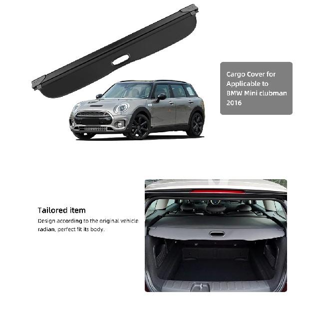 Для BMW Mini clubman 2016 Выдвижная крышка багажника Полка для груза Водонепроницаемый щит Приватность BMW clubman 2016 Автоаксессуары