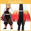 Стильный костюм для косплея Demon Slayer Kimetsu No Yaiba Rengoku Kyoujurou, кимоно-халат, с изысканным исполнением и удобной посадкой