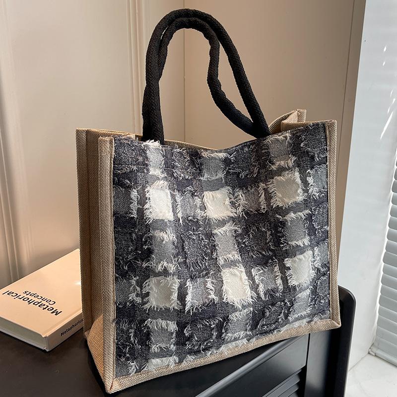 Большая вместительная холщовая сумка, женская модная повседневная сумка через плечо для мам, студенческая портативная сумка для поездок на работу