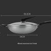 Вок Zhishi из нержавеющей стали 304 с боковой ручкой, 32 см
