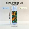 1PC Teal Gemstone Pattern Art 750ml Color Plastic Sports Water Bottle Leakproof Flip Straw Lid Suitable for Sports Office Home Use