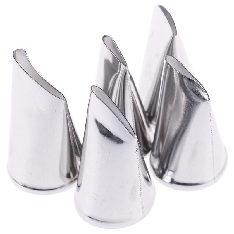 5Pcs Rose Petal Metal Cream Tips Cake Decorating Tool Icing Piping Nozzles