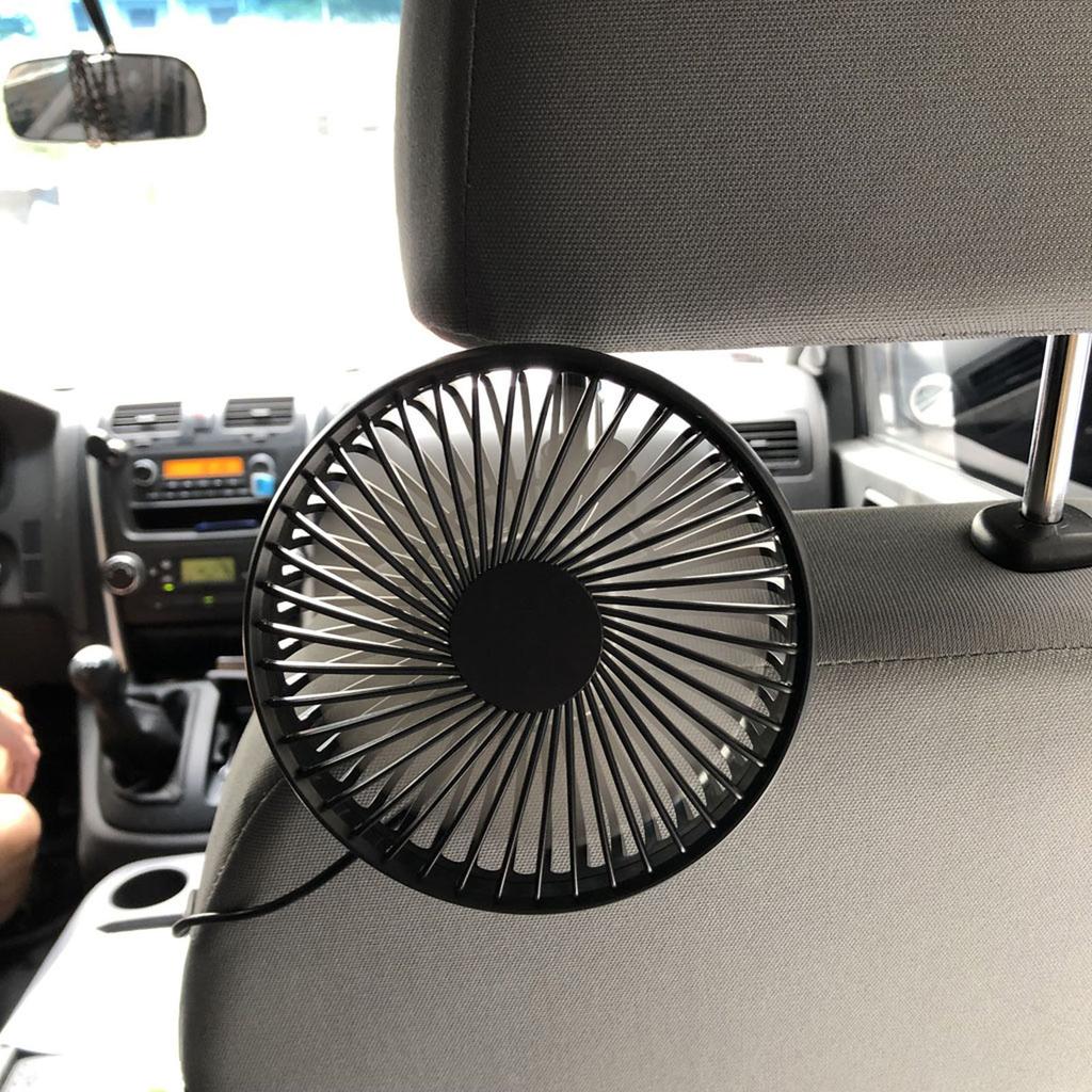 USB Автомобильный вентилятор на присоске Автомобильный для спинки сиденья Одинарный для головы Автомобильный вентилятор 5 В Универсальный Большой ветер Трехскоростной контроль USB Автомобильный Fa