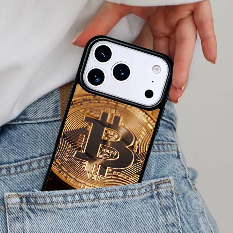 Чехол для телефона Bitcoin BTC для iPhone 16e 15 14 13 12 17 Pro Max Plus Air 17pro Чехол Coque