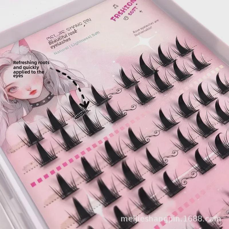 Без клея Naughty Elf густые натуральные накладные ресницы с рисунком из мультфильма