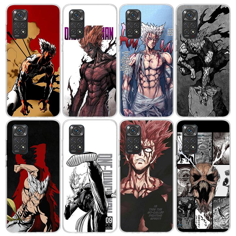 One P-Punch-Man Garou Phone Case For Xiaomi Redmi Note 10 11 12 13 14 15 Pro Plus 11S 12S 14S 11T 11E 10S Soft TPU Back Cover Re