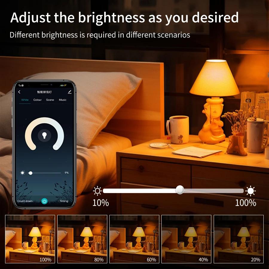Умная светодиодная лампа WiFi E14 5 Вт 7 Вт 9 Вт Cozylife Candle Lamp 85-265 В RGB+CW с регулировкой яркости Управление с помощью приложения Работает с Alexa Google Home