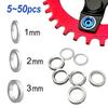 Bicycle Crankset Bolt Spacer 1mm 2mm 3mm Washer Chainring Screw Chainwheel MTB Bike Double Crank Gasket Blot Ring