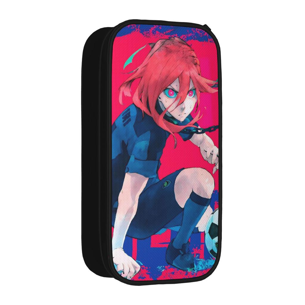 Fun Hyoma Chigiri Blue Locks Anime Pencil Case Pencilcases Pen Box for Girl Boy Pencil Bags School Supplies Cosmetic Stationery