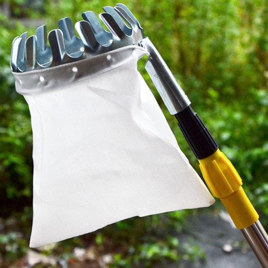Garden Fruit Picker Metal Head Cloth Bag Apple Pear Peach Picking Catcher Tool