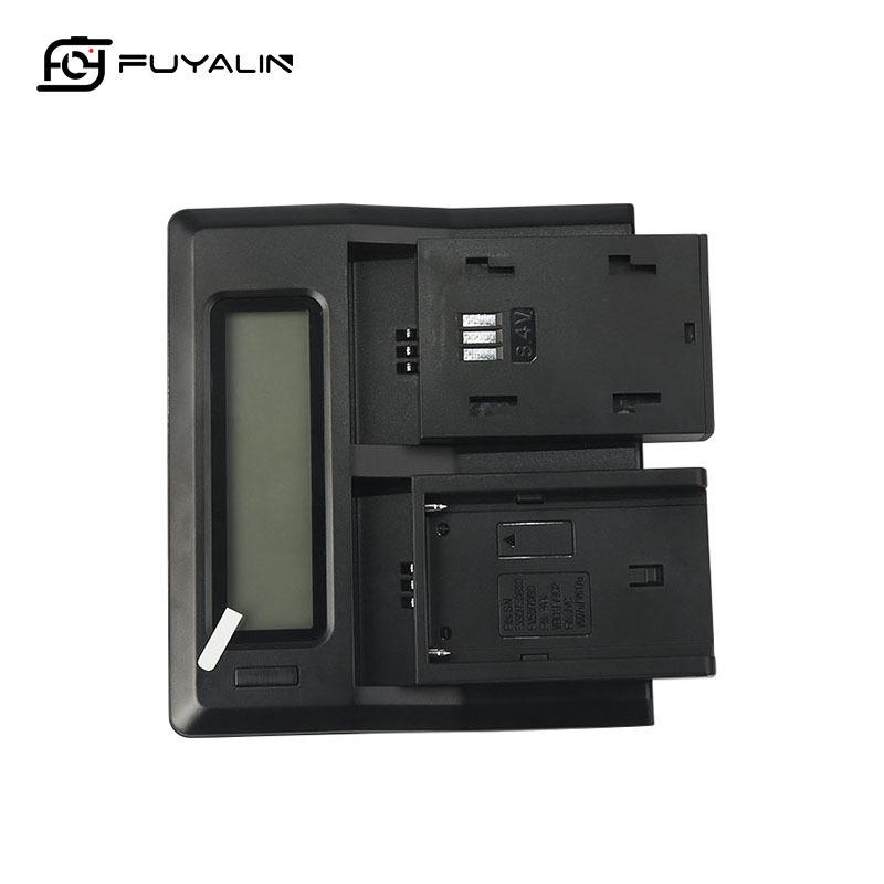 FUYALIN Двойное зарядное устройство для аккумуляторов NP-F770 F750 F550 F960