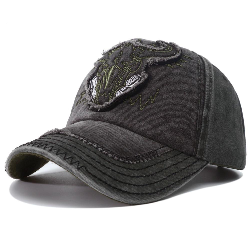 2023 Новая хип-хоп винтажная вымытая джинсовая бейсболка Casquette Homme с вышивкой в виде головы быка Y2k Snapback Dad Hats для женщин и мужчин