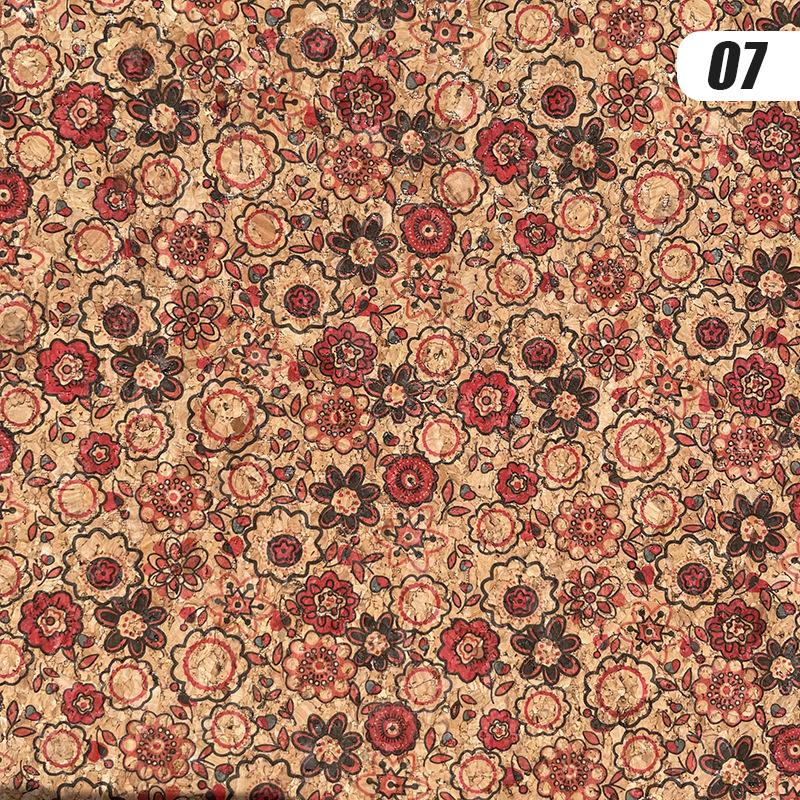 100x135cm Cork Printed Fabric Faux Leather Waterproof Colored Soft Cork Fabric Sofa Car Bag Furniture Decor DIY Sewing Crafts