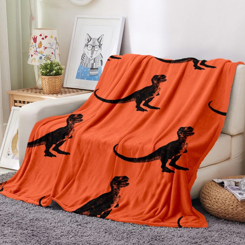 Cartoon Dinosaur Throw Blanket Soft Flannel Blanket for Chair Travelling Camping Kids Adults Bed Couch Cover Winter Nap Blanket