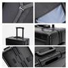 2118 Model 28-Inch Aluminum-Magnesium Alloy Trolley Case with Password Lock and 20 Universal Wheels for Men and Women