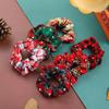 Simple Versatile Christmas Hair Band Colorful Grid Pattern Hair Rope Rubber Band High Elastic Hair Tie Headwear for Women