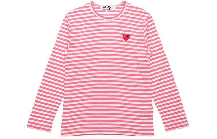 CDG Play Футболки Мужские Розовые С Круглым Вырезом Умеренный Прямой Крой AZ-T278-051-3