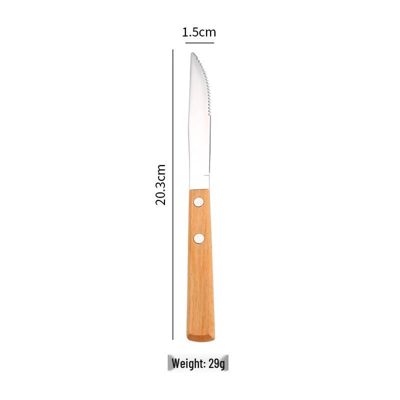 Rosewood Handle Stainless Steel Flatware Set