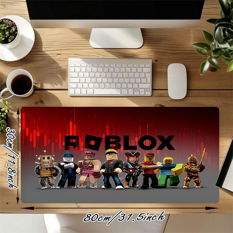 1Pc Roblox Adventure Quests Gaming Mouse Pad Keyboard Desk Mat Non-slip Rubber Lock Edge Waterproof Computer Mousepad for Office Home Decor Es12
