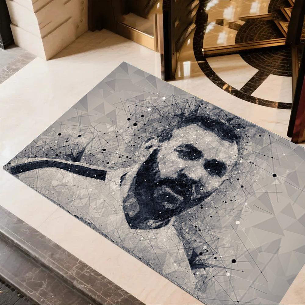 Karim Benzema's Cosmic Celebration Floor Rug Office Rug Perfect for Foyer Game Room Bedrooms Kitchen Anti-slip Rug Office home decor