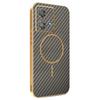 For Motorola Edge 40 Neo 5G Phone Case Carbon Fiber Textured Electroplated TPU Back Cover