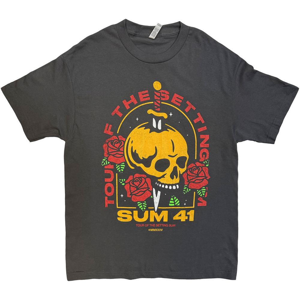 Sum 41 Unisex Adult Tour ´24 Skull And Roses T-Shirt