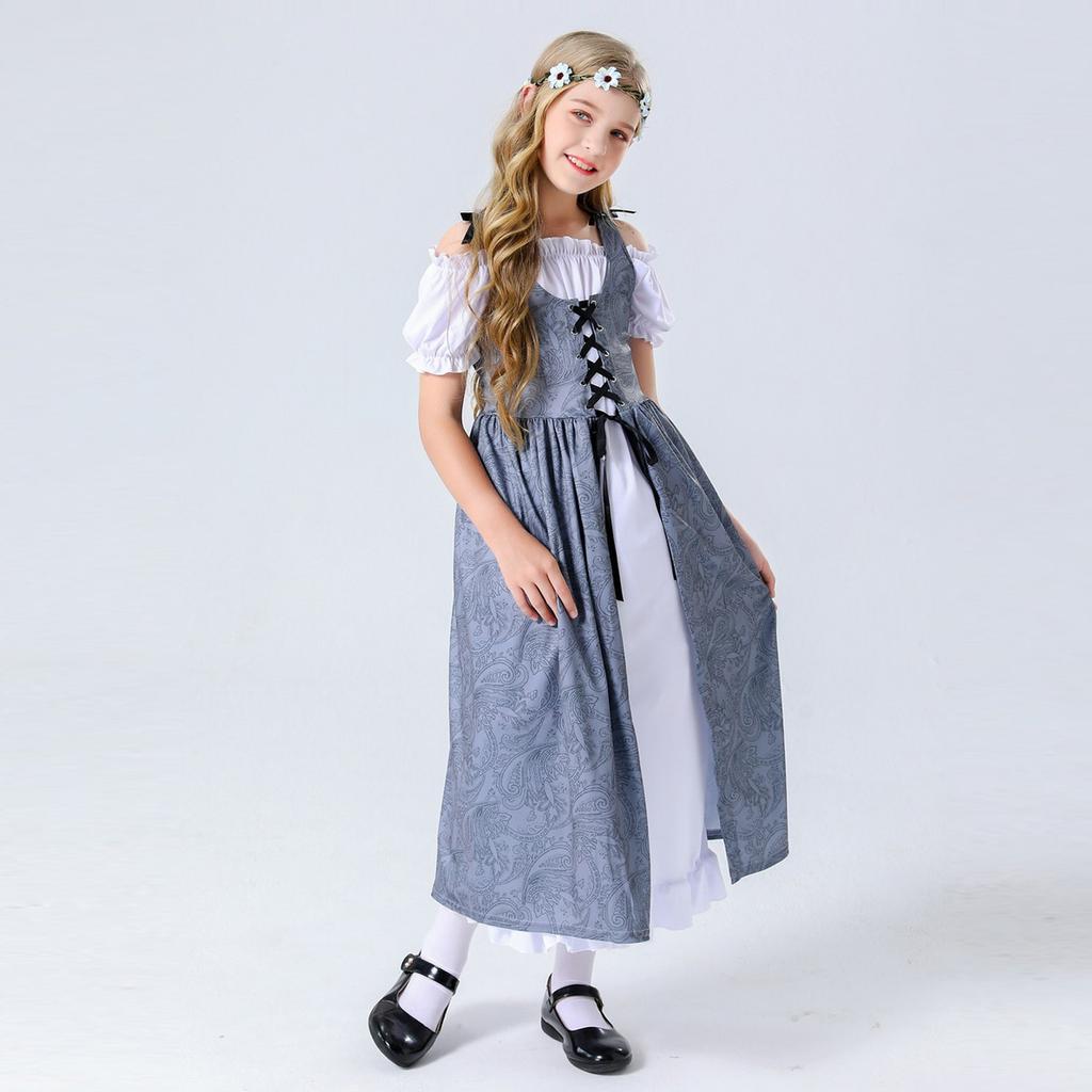 Children's Cosplay Retro Tale Costume Halloween Costume Party Dress