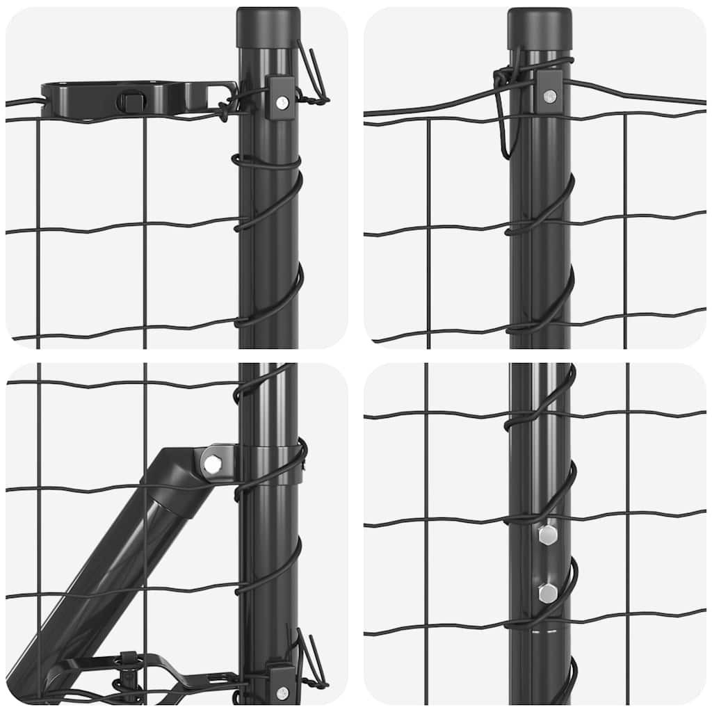 Welded Wire Fence with Concrete Foundation 10 x 1.4 m (W x H)