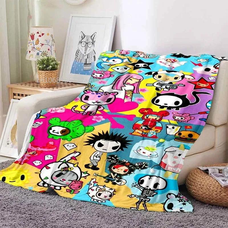 Японский стиль Tokidoki Плед Аниме Фантастический Принт Фланелевые Пледы для Кроватей Диванов Теплое Постельное Белье Мягкий Плед