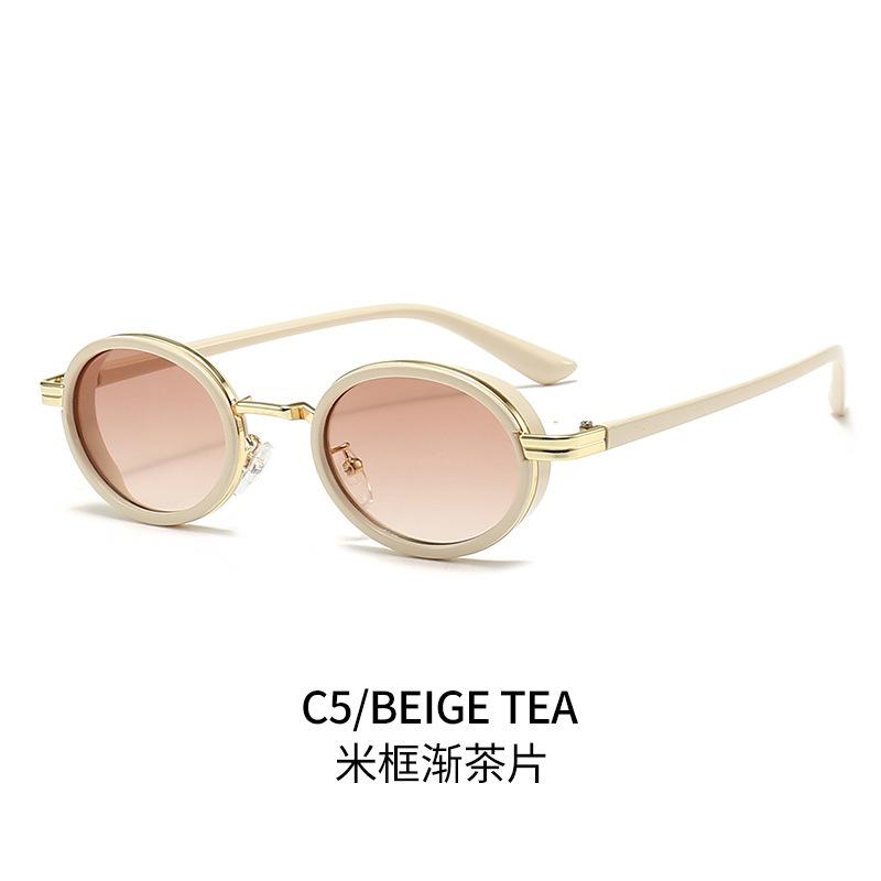 Металлические Солнцезащитные очки с Маленькой Оправой в Стиле Панк, Овальные, Стимпанк, Футуристические, Ретро, Женские, Уличные