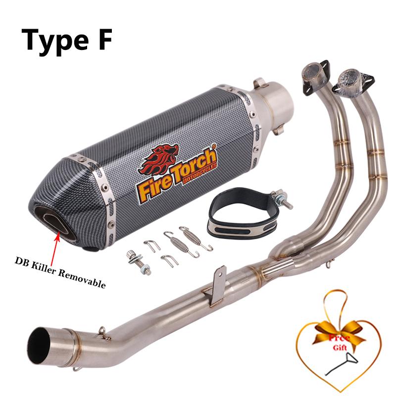 Full Systems For Honda CBR500 CB500X CB500F CBR500R 2013 - 2022 Motorcycle Exhaust Escape Modifies Front Pipe DB Killer Muffler