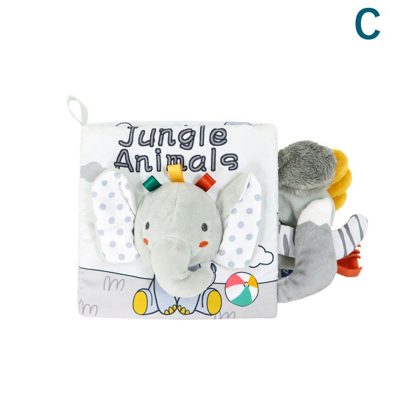 1 шт., игрушки для новорожденных, тканевая книга Монтессори, книги для чтения для новорожденных, тканевые книги