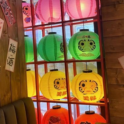 Japanese Silk Daruma Face Lantern, Winter Melon Waterproof Restaurant Decor