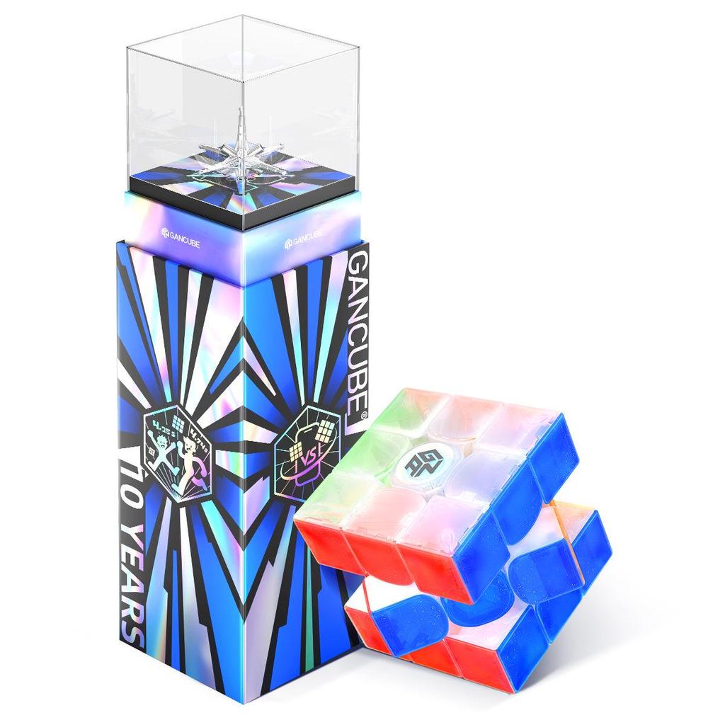 GAN 10th Anniversary Magnetic Levitation 3x3x3 Rubik's Cube Puzzle - Educational Toy & Birthday Gift for Boys and Girls.