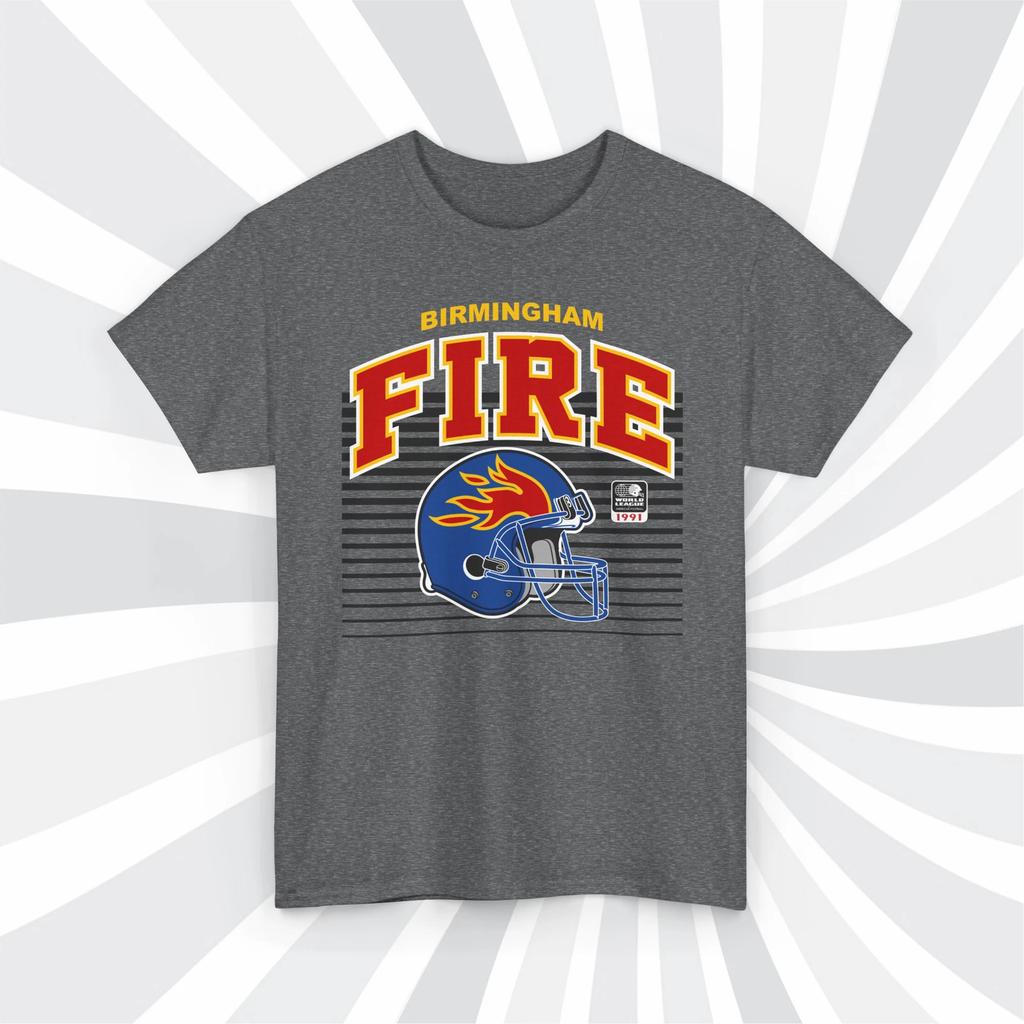 Birmingham Fire 1991 WLAF Vintage Football Helmet T shirt