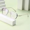 6211 Сверхлегкие шестиугольные безободковые очки с защитой от синего света, новые модные простые и тонкие универсальные плоские очки