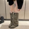 Новые модные зимние туфли женские высокие сапоги удобные молнии сзади длинные рыцарские ботинки женские туфли на толстой подошве для девочек