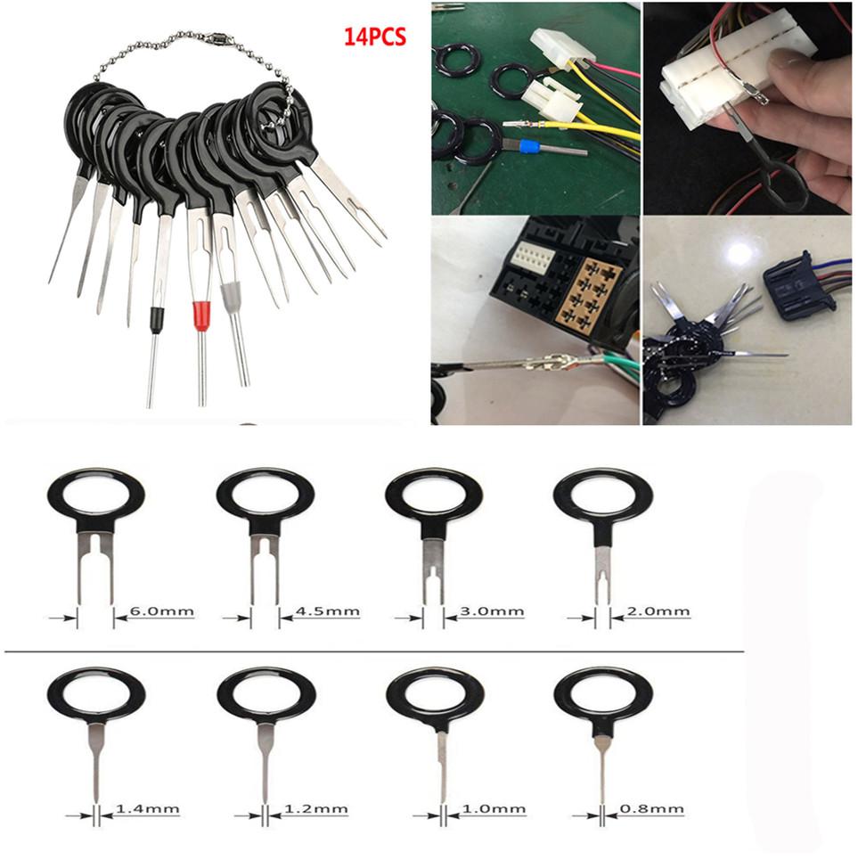 14 шт. Универсальные инструменты для извлечения контактов автомобильных разъемов проводки